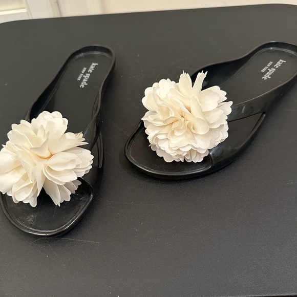 Women’s Kate Spade Jelly Thong with large fabric  flower Size 10B - Picture 5 of 7